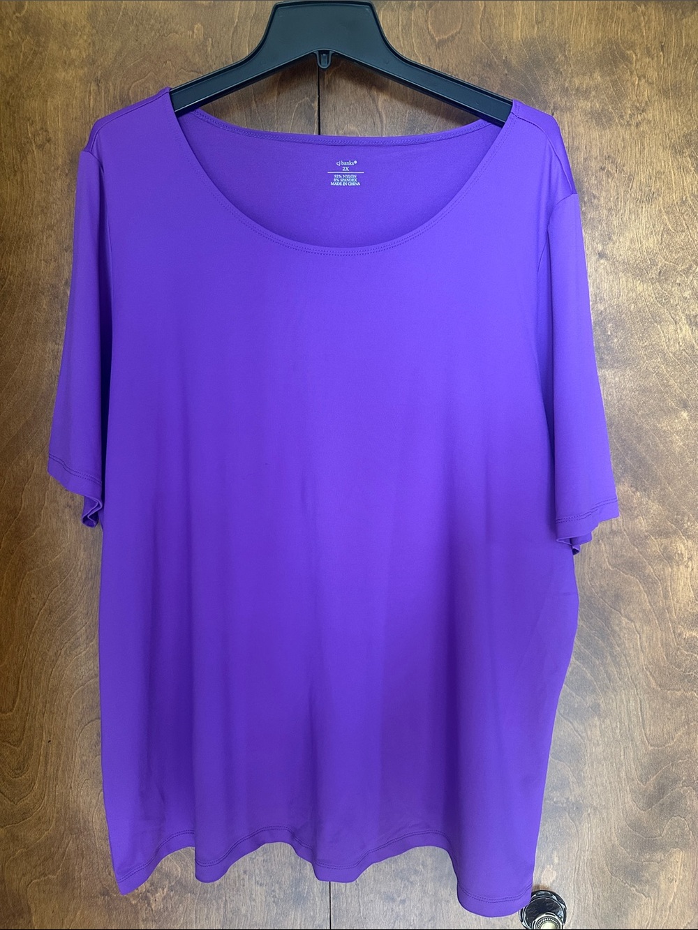 CJ Banks Bundle of Purple and Pink Scoop Neck Short Sleeve Tops